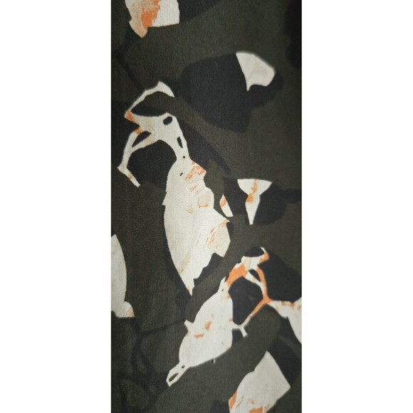 COS Button Up Cotton Shirt  Light Jacket Womens 12 Green Abstract Print Pockets - Picture 7 of 10